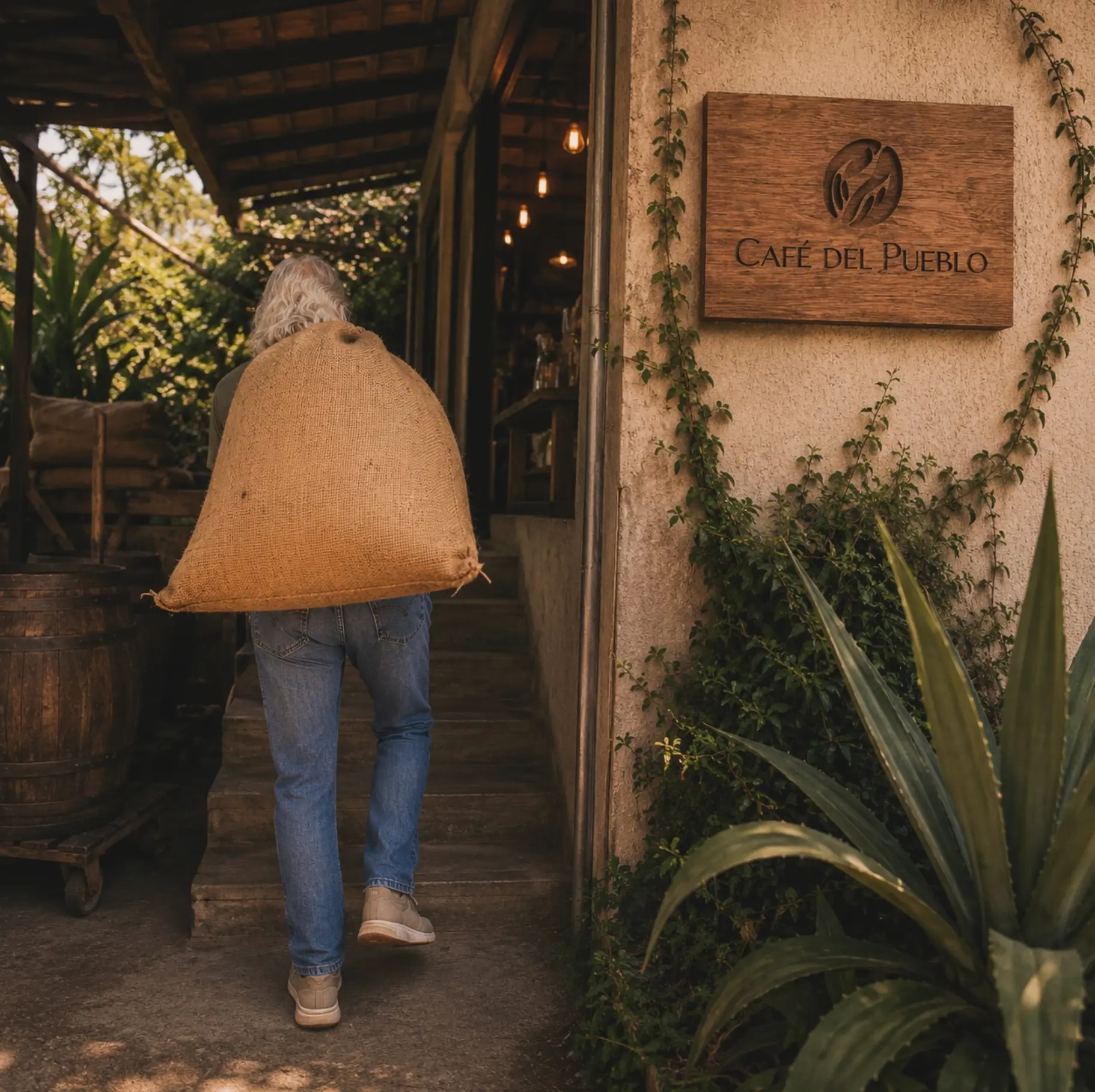Entrada de Café del Pueblo en Veracruz